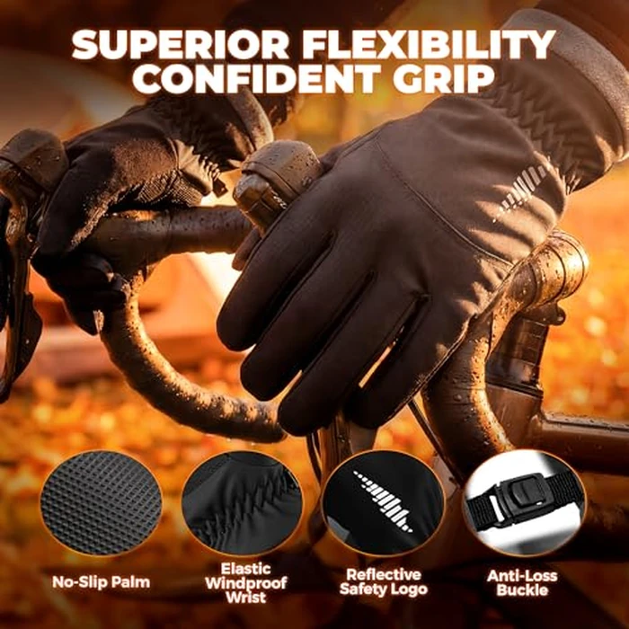 rivmount Winter Waterproof Ski Snow Warm Gloves for Women Men, Windproof Cold Weather Thermal with Touchscreen Fingers, for Running Driving Cycling Hiking Biking Outdoor Sports Daily Work by rivmount - Image 5