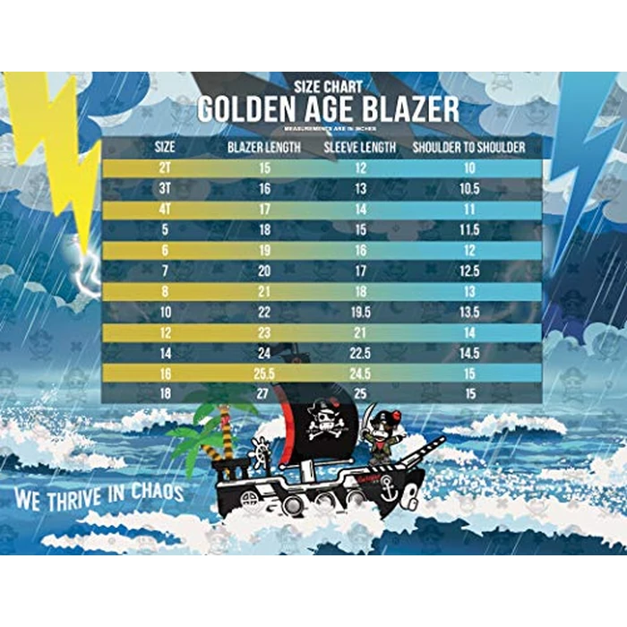 Black n Bianco Boys' Golden Age Blazer Jacket with Brass Buttons Presented by The Black Ring Pirates (14, Navy Sea) by Black n Bianco - Image 6