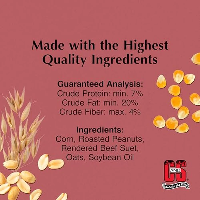 C&S Wild Bird Peanut Suet Nuggets Mega Box, 8 Pounds by C&S - Image 3
