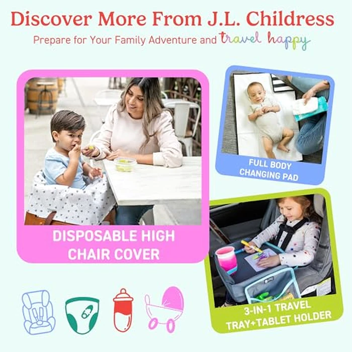 J.L. Childress Padded Backpack Car Seat Bag - Car Seat Travel Bag for Airplane, Fits Most Baby & Infant Carriers & Bootsters, Accessories for Gate or Baggage Check, AirTag Compatible - Deluxe, Black by J.L. Childress - Image 8