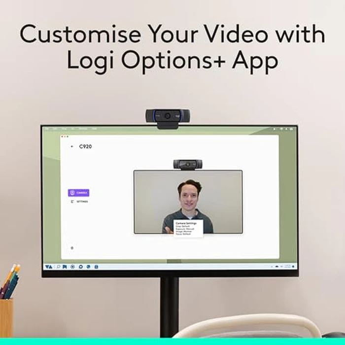 Logitech C920x HD Pro PC Webcam, Full HD 1080p/30fps Video, Clear Audio, HD Light Correction, Works with Microsoft Teams, Google Meet, Zoom, Nintendo Switch 2’s new GameChat Mode, Mac/Tablet- Black by Logitech - Image 6