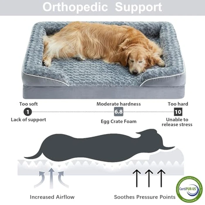 WNPETHOME Dog Beds for Large Sized Dogs, Washable Orthopedic Dog Couch Sofa Bed with Waterproof Lining & Non-Skid Bottom for Pet Sleeping by WNPETHOME - Image 3