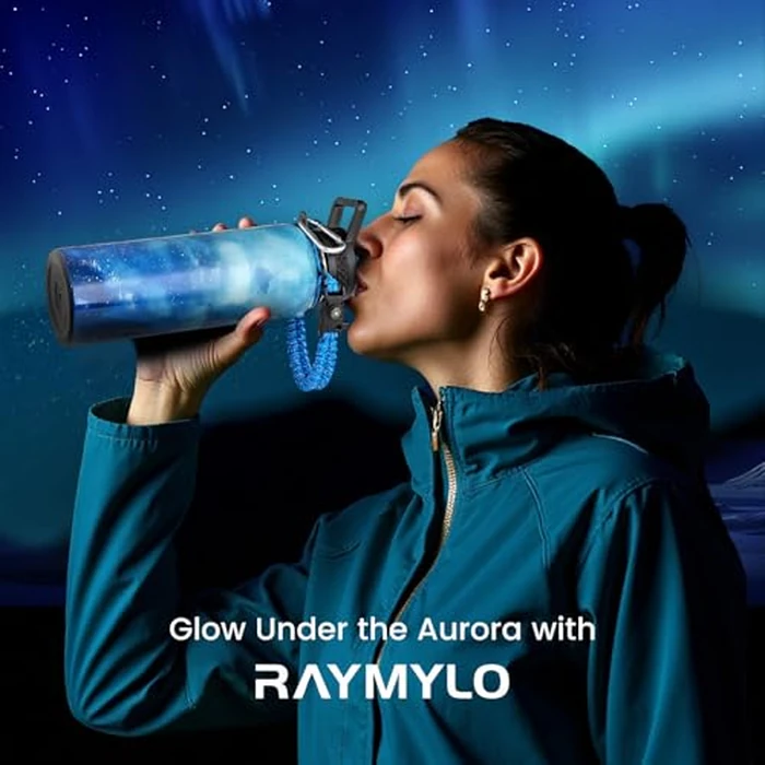 RAYMYLO 40oz Insulated Water Bottle, Triple Wall Vacuum Stainless Steel Water Bottles - Keeps Cold 36H, Reusable Metal water flask Jug for Gym, Sports, Camping, Hiking,Travel, Aurora-Blue by RAYMYLO - Image 2
