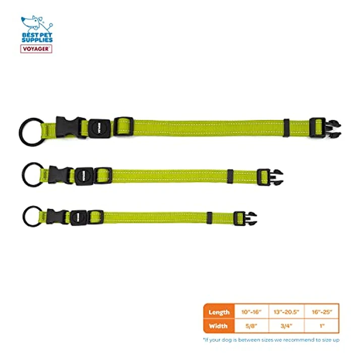 Best Pet Supplies Voyager Reflective Dog Leash or Collar with Neoprene Handle, for Small, Medium, and Large Breed Puppies, Cute and Heavy Duty for Walking, Running and Training - Lime Green, L by Best Pet Supplies - Image 4