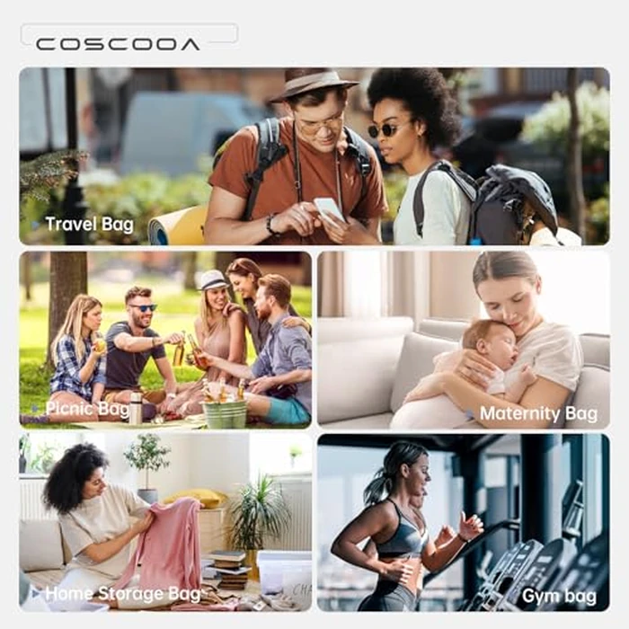 COSCOOA Travel Duffel Bag for Spirit Frontier Airlines Personal Item Bag 18x14x8 with Shoe Compartment Tote Carry on Luggage 32L Weekender Overnight for Women Men Black by COSCOOA - Image 7