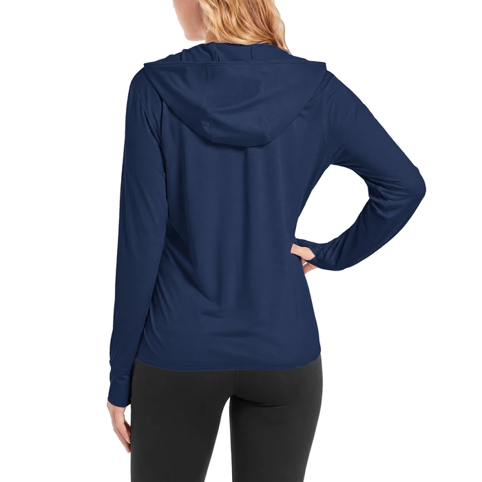 TACVASEN Sun Protection Shirts for Women UPF 50+ Full Zip Performance UV Hoodies Shirt Lightweight, White, L by TACVASEN - Image 2