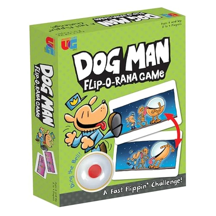 University Games Dog Man Flip-o-Rama Card Matching Game for Kids, Family Memory Card Game Ages 6+, Based on Dog Man Books by Dav Pilkey by University Games - Used - Like New condition