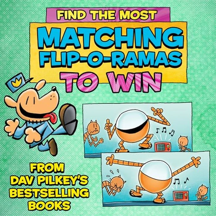 University Games Dog Man Flip-o-Rama Card Matching Game for Kids, Family Memory Card Game Ages 6+, Based on Dog Man Books by Dav Pilkey by University Games - Image 3