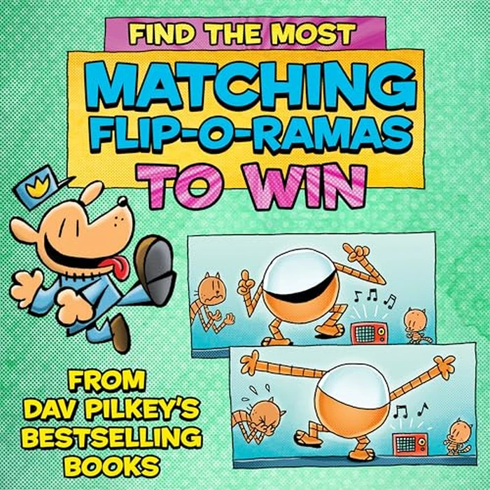 University Games Dog Man Flip-o-Rama Card Matching Game for Kids, Family Memory Card Game Ages 6+, Based on Dog Man Books by Dav Pilkey by University Games - Image 9