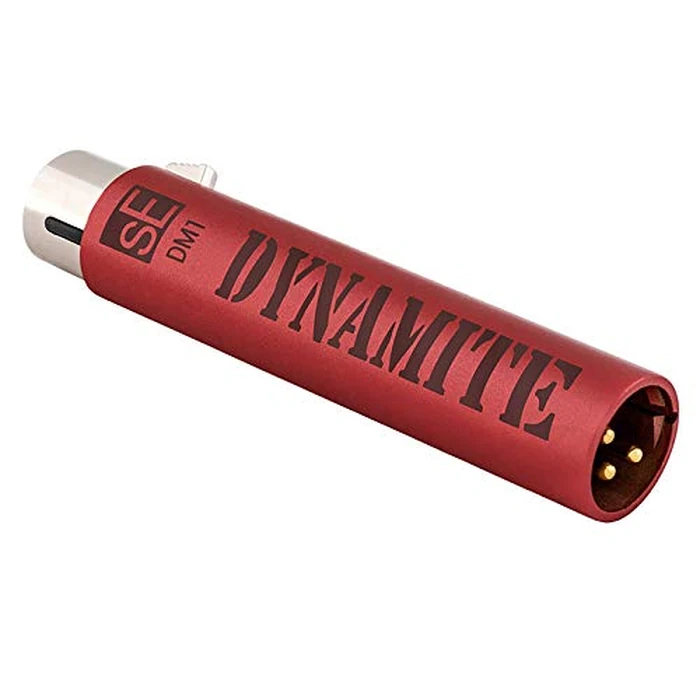 SE ELECTRONICS DM1 Dynamite Ultra-Slim Inline Microphone Preamp for Ribbon & Dynamic Microphones - Mic Preamp with +28dB Gain for Clean, Natural Sound - Ideal for Podcasting & Live Sound (Red) by SE ELECTRONICS - Image 4