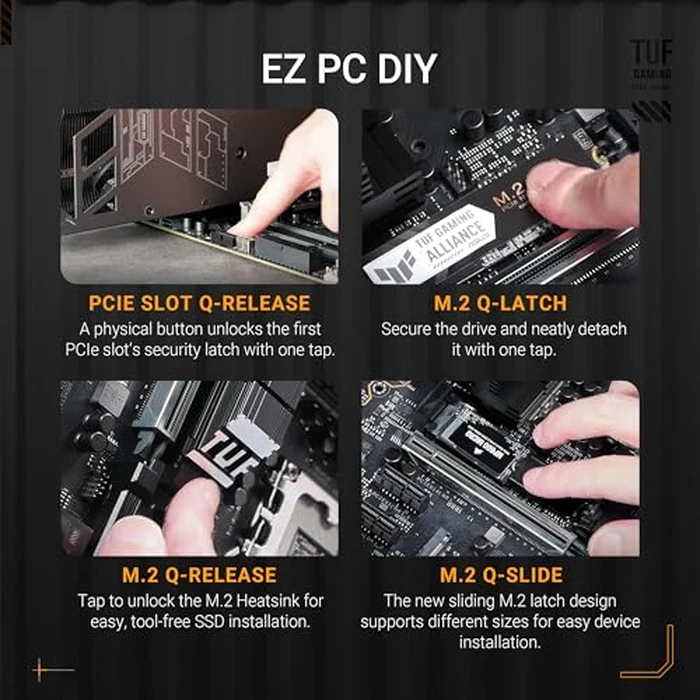 ASUS TUF Gaming Z890-PLUS WiFi Z890 LGA 1851 ATX Motherboard, Intel(R) Core(TM) Ultra Series 2 Ready, Advanced AI PC-Ready, 16+1+2+1 Stages, DDR5, PCIe(R) 5.0, Thunderbolt(TM) 4 Type-C(R), 4X M.2, Wi-Fi 7, 2.5Gb by ASUS - Image 4