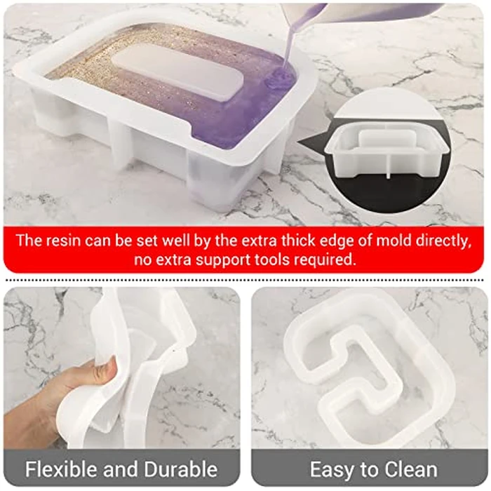 Gartful 7 Inch Large Letter Molds for Resin, 3D C Capital Alphabet Epoxy Resin Mold, A to Z Thick Resin Letter Molds for Making Letters, Word Sign Art, DIY Crafts, Making Cake, Party Home Decor by Gartful - Image 3