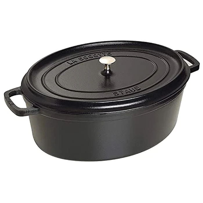 ZWILLING J.A. HENCKELS 40509-319 Staub Oval Cocotte 5.7 qt./5.5 L, Large, Black by STAUB - Used - Good condition