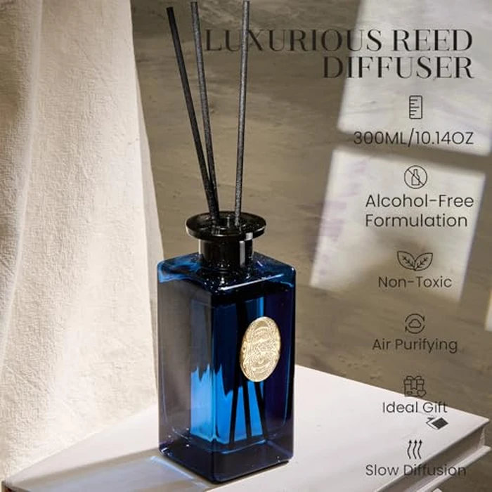 M&SENSE 10.14 oz Large Reed Diffuser | Midsummer Evening Scent Oil Diffuser with Sticks |Long Lasting Non-Toxic Essential Oil |Reed Diffuser for Mom by M&SENSE - Image 3