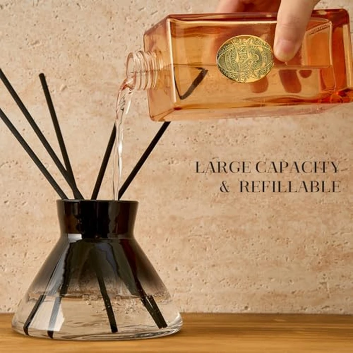 M&SENSE 10.14 oz Large Reed Diffuser | Midsummer Evening Scent Oil Diffuser with Sticks |Long Lasting Non-Toxic Essential Oil |Reed Diffuser for Mom by M&SENSE - Image 8