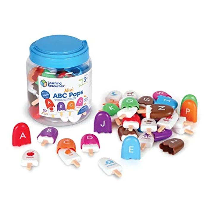 Learning Resources Mini ABC Pops - Alphabet Toys, ABC Puzzle, Phonics Games for Toddlers, Fine Motor Toys, Play Food Set, Preschool Activities, Sensory Bin Letters, Gifts for Kids by Learning Resources - Used - Like New condition - US$13.73