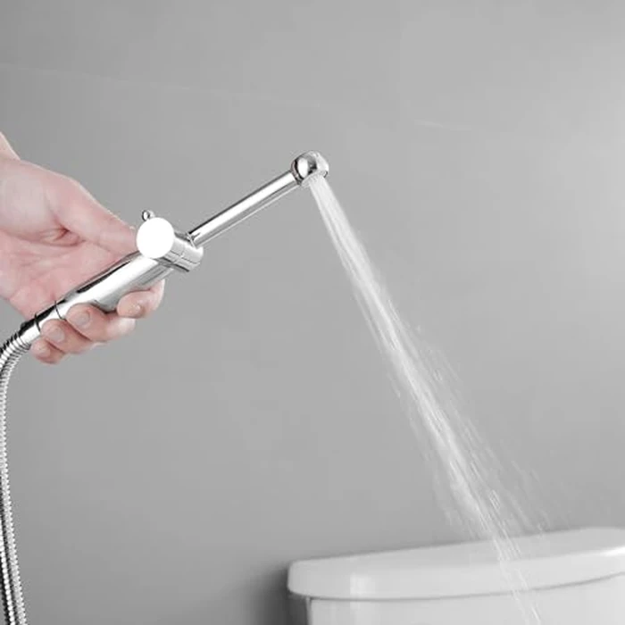 Bathfinesse Bidet Sprayer for Toilet, Solid Brass Handheld Bidet Attachment for Baby/Feminine Wash, Polished Chrome by Bathfinesse - Image 9