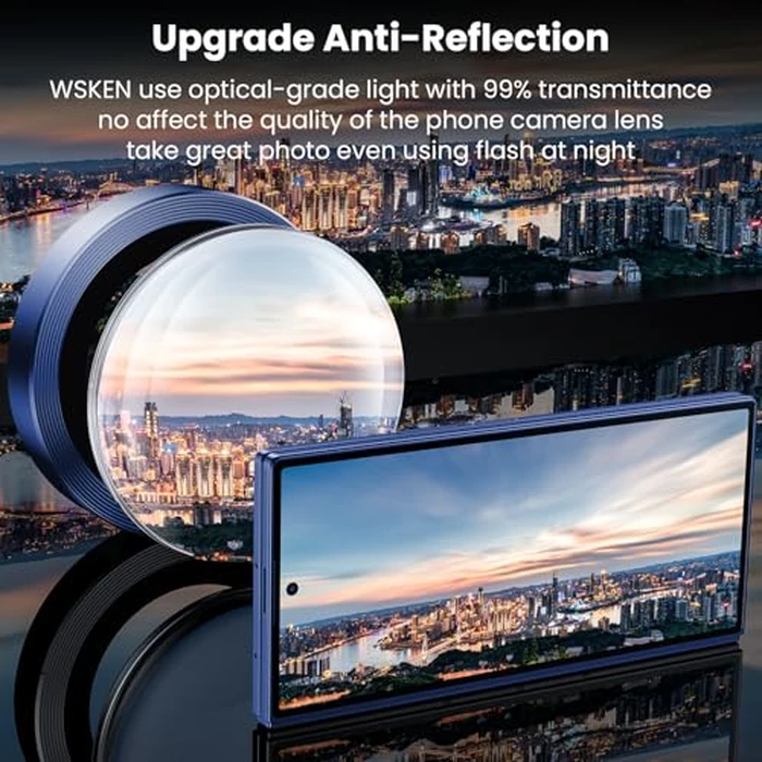 WSKEN for Z Fold 7 Camera Lens Protector Case Cover - Ultra HD Anti-Reflective Tempered Metal Glass Anti Scratch Rear Camera Screen Protector Film for Samsung Galaxy Z Fold 7 5G Accessories,Blue by WSKEN - Image 2