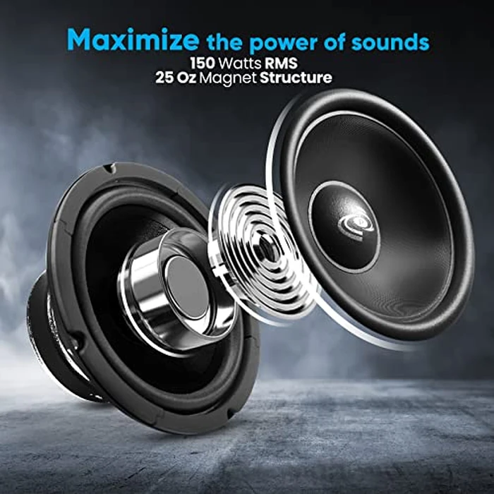 Pyle 8 Inch Car Midbass Woofer - 360 Watt High Powered Car Audio Sound Component Speaker System w/High-Temperature Kapton Voice Coil, 200Hz-5kHz Frequency, 94 dB, 8 Ohm, 35 oz Magnet by Pyle - Image 6