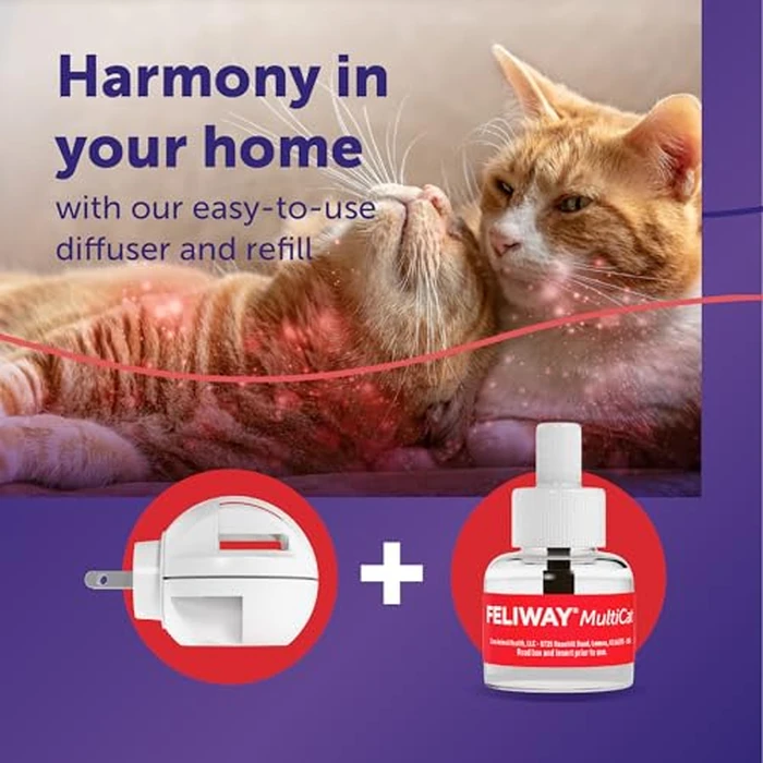 FELIWAY MultiCat 30 Day Cat Calming Plug In Pheromone Diffuser Starter Kit, 48ml - Helps Reduce Conflicts and Signs of Tension in Multi-Cat Households by FELIWAY - Image 4