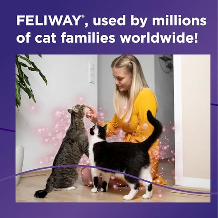 FELIWAY MultiCat 30 Day Cat Calming Plug In Pheromone Diffuser Starter Kit, 48ml - Helps Reduce Conflicts and Signs of Tension in Multi-Cat Households by FELIWAY - Image 7
