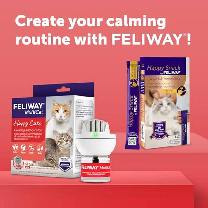FELIWAY MultiCat 30 Day Cat Calming Plug In Pheromone Diffuser Starter Kit, 48ml - Helps Reduce Conflicts and Signs of Tension in Multi-Cat Households by FELIWAY - Image 9
