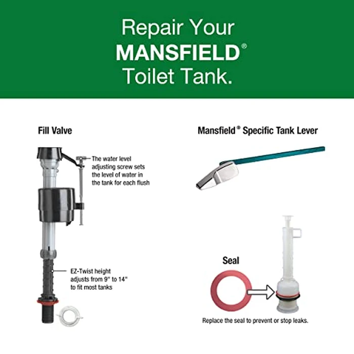 Fluidmaster K-400A-023 Mansfield Toilet Fill Valve and Flush Valve Seal Repair Kit by Fluidmaster - Image 6