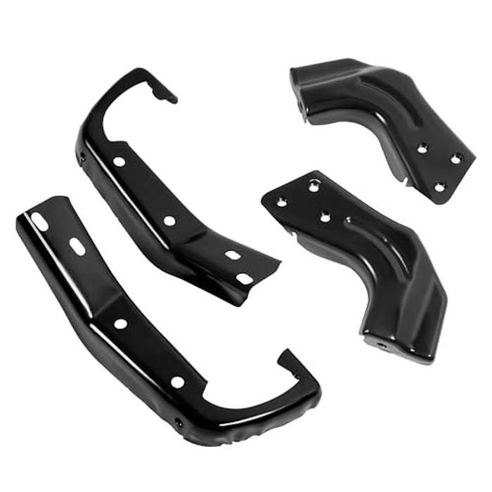 ALMULOO 4Pcs Front Bumper Bracket Compatible with 1994-2000 Chevy Chevrolet & GMC C/K Series 1500 2500 3500 Replace for GM1067127 GM1066127 GM1067117 GM1066117 Steel Electrophoresis Black Left+Right by ALMULOO - Used - Very Good condition