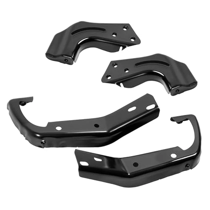 ALMULOO 4Pcs Front Bumper Bracket Compatible with 1994-2000 Chevy Chevrolet & GMC C/K Series 1500 2500 3500 Replace for GM1067127 GM1066127 GM1067117 GM1066117 Steel Electrophoresis Black Left+Right by ALMULOO - Image 3