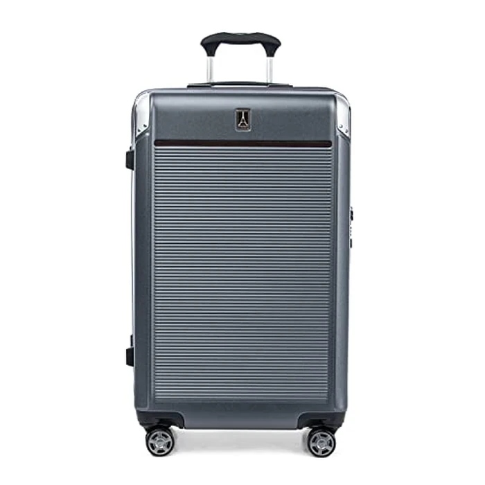 Travelpro Platinum Elite Hardside Expandable Checked Luggage, 8 Wheel Spinner, TSA Lock, Hard Shell Polycarbonate Suitcase, Vintage Grey, Checked Large 28-Inch by Travelpro - Image 1