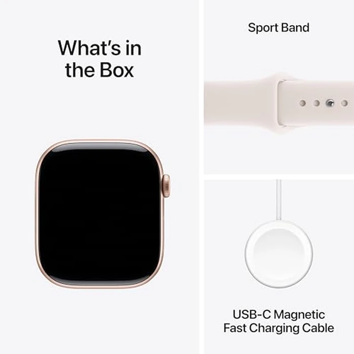 Apple Watch Series 11 [GPS 46mm] Smartwatch with Rose Gold Case and Light Blush Sport Band - S/M. Sleep Score, Fitness Tracker, Health Monitoring, Always-On Display, Water-Resistant by Apple - Image 4