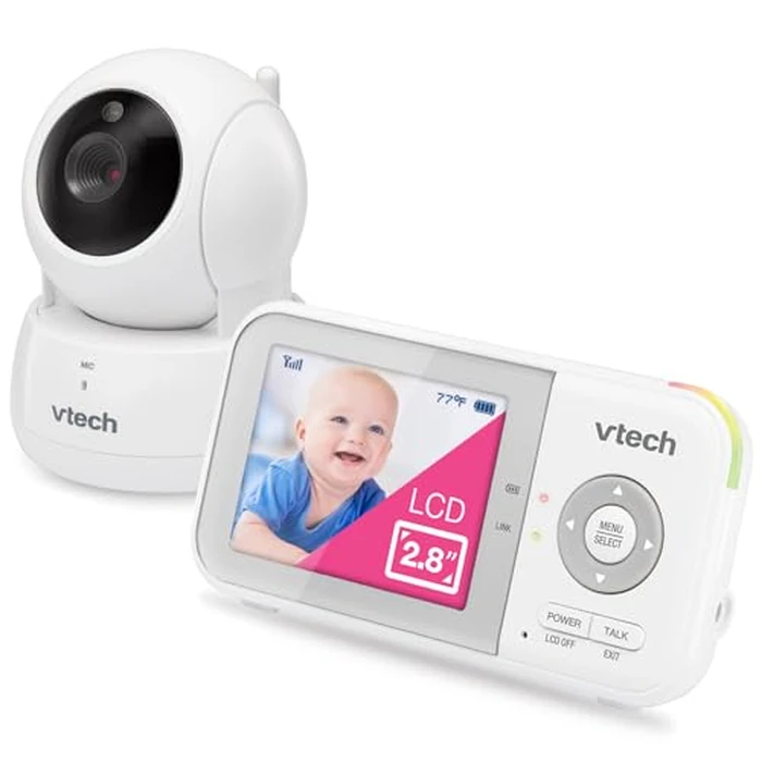 VTech VM923 Baby Monitor, 2.8” Screen, Pan-Tilt-Zoom, 1000ft Long Range, Night Vision, 2-Way Audio, Temperature Sensor, Lullabies, Secure Transmission No WiFi by VTech - Used - Acceptable condition