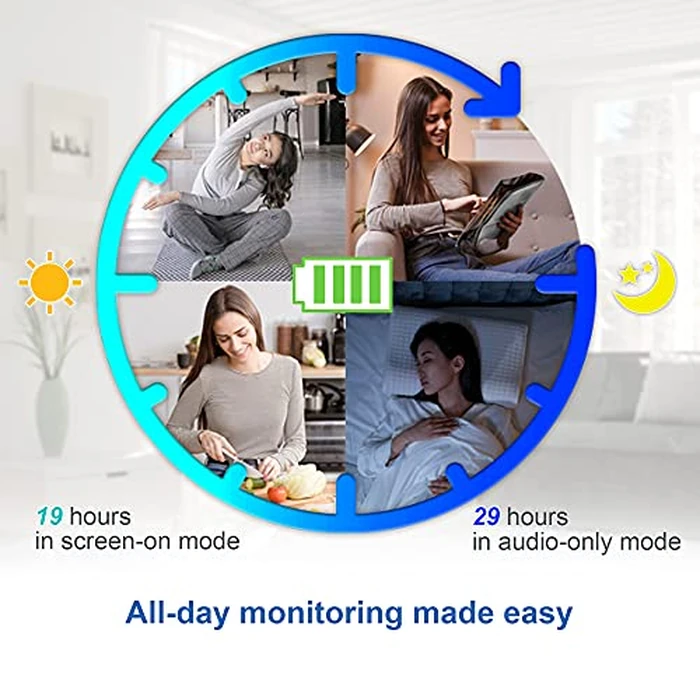 VTech VM923 Baby Monitor, 2.8” Screen, Pan-Tilt-Zoom, 1000ft Long Range, Night Vision, 2-Way Audio, Temperature Sensor, Lullabies, Secure Transmission No WiFi by VTech - Image 4