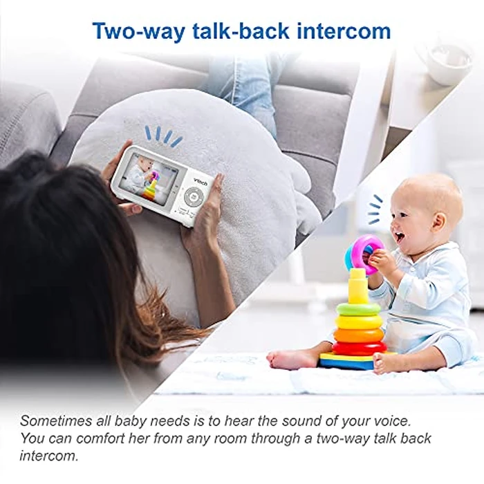 VTech VM923 Baby Monitor, 2.8” Screen, Pan-Tilt-Zoom, 1000ft Long Range, Night Vision, 2-Way Audio, Temperature Sensor, Lullabies, Secure Transmission No WiFi by VTech - Image 6