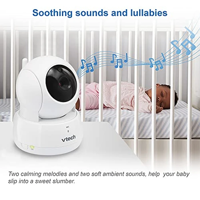 VTech VM923 Baby Monitor, 2.8” Screen, Pan-Tilt-Zoom, 1000ft Long Range, Night Vision, 2-Way Audio, Temperature Sensor, Lullabies, Secure Transmission No WiFi by VTech - Image 9