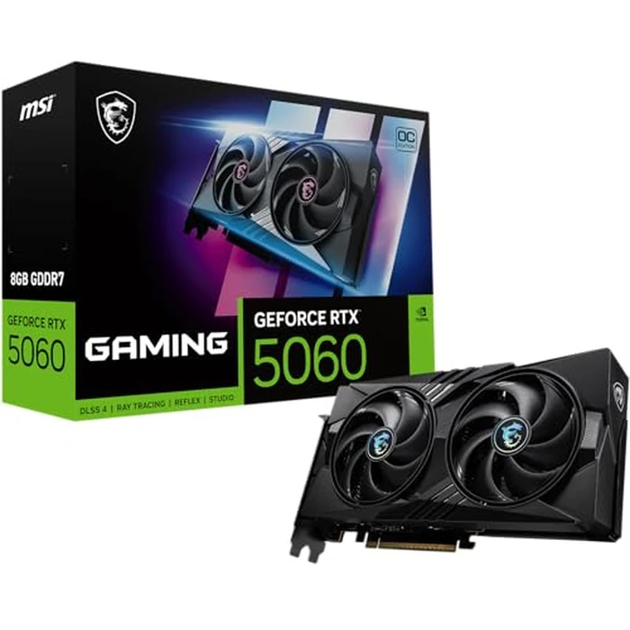 MSI Gaming RTX 5060 8G Gaming OC Graphics Card (8GB GDDR7,TBA-bit, Extreme Performance: 2550 MHz, DisplayPort x3 2.1a, HDMI 2.1b, NVIDIA Blackwell Architecture) by MSI - Used - Very Good condition - CA$511.47