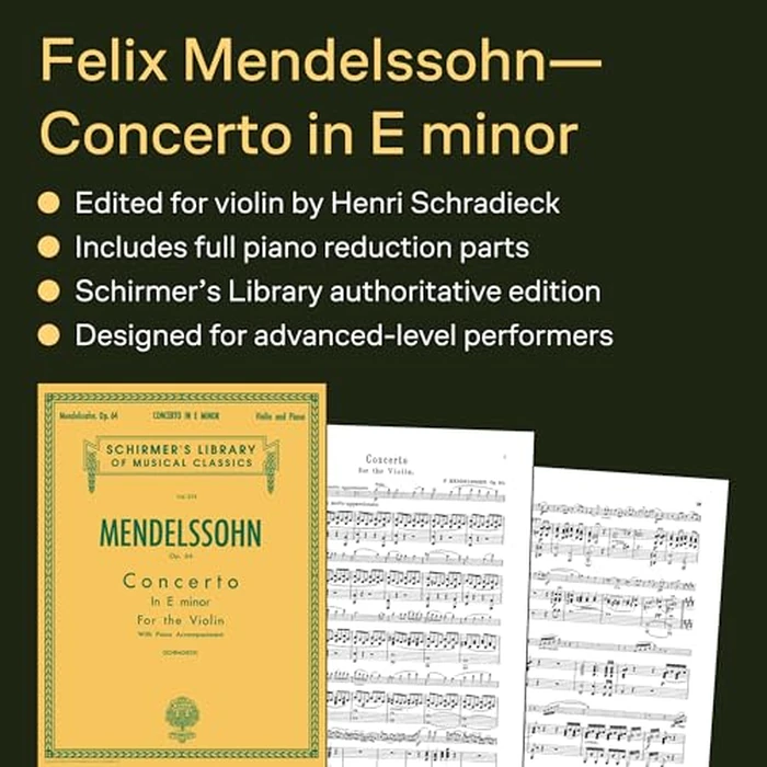 Felix Mendelssohn - Concerto in E Minor, Op. 64 | Schirmer Library of Classics Volume 235 | Violin and Orchestra with Piano Reduction | G. Schirmer ... (Schirmer's Library of Musical Classics) by G. Schirmer, Inc. - Image 1