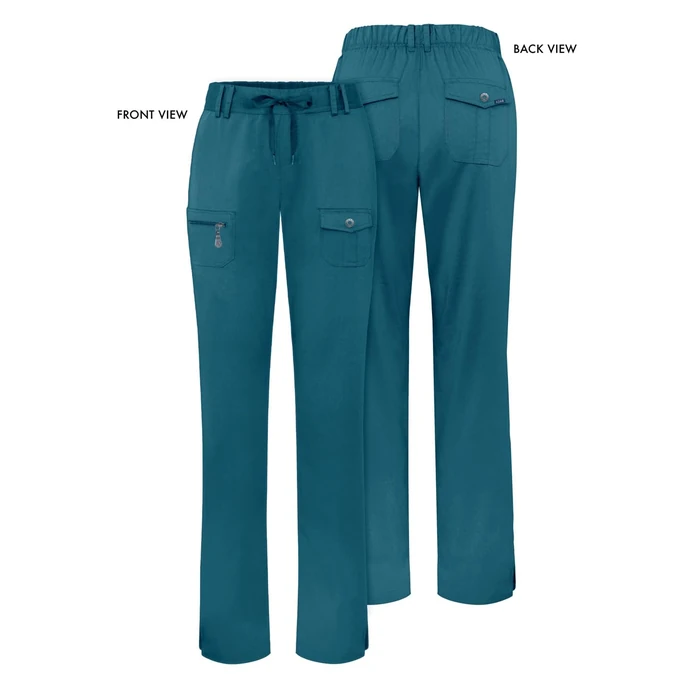 Adar Pro Scrubs for Women - Skinny Leg Yoga Scrub Pants - P4100 - Caribbean Blue - M by Adar Uniforms - Image 5