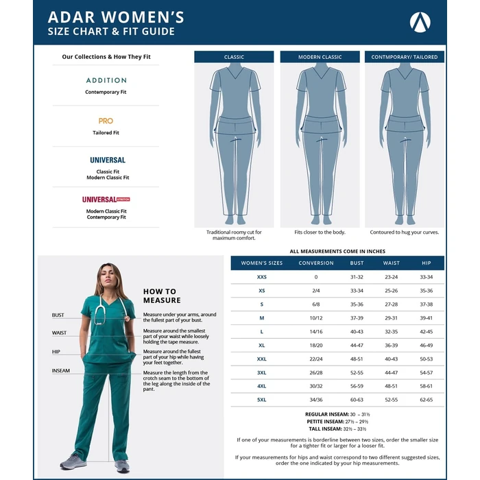Adar Pro Scrubs for Women - Skinny Leg Yoga Scrub Pants - P4100 - Caribbean Blue - M by Adar Uniforms - Image 6
