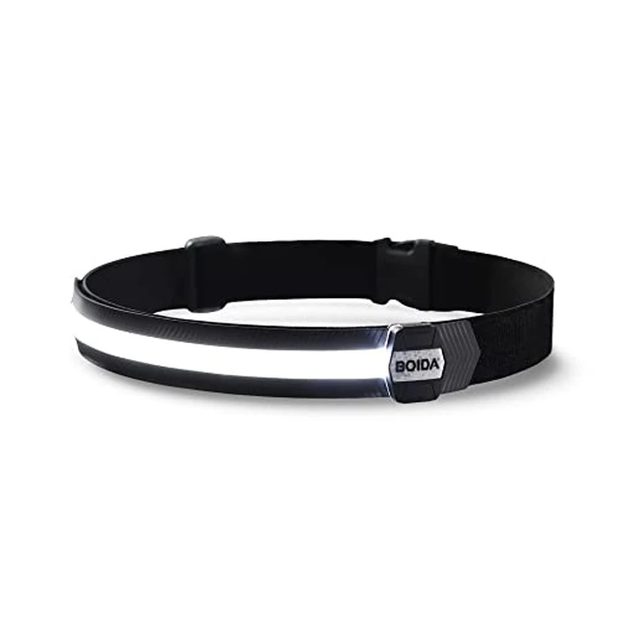 BOIDA LED Reflective Belt White 1pcs - High Visibility Gear for Running,Bike, Camping, Walking & Cycling | USB Rechargeable | Safer Than a Reflective Vest | White,Orange,Green by BUBO - Used - Like New condition - CA$28.67