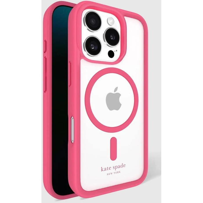 Kate Spade Ultra Protective Phone Case with MagSafe for iPhone 16 Pro - Pom Pom Pink by Kate Spade - Image 3