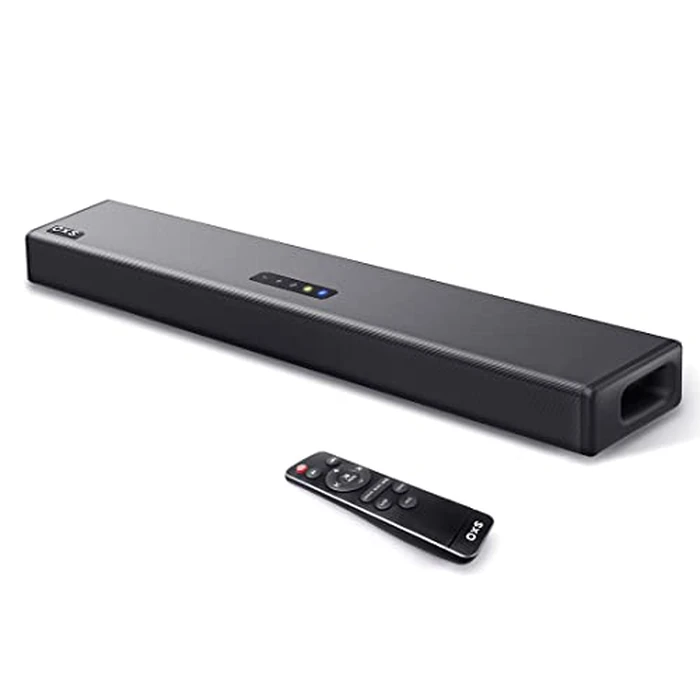 OXS S3 Sound Bars for TV, Home Theater Audio with Dynamic Bass, 3D Surround Sound System TV Sound Bar, TV Speakers, Bluetooth 5.0/Aux/Optical/Coaxial, 80-Watt, 3Eqs, Wall Mountable, Black by OXS - Used - Good condition