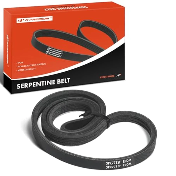 A-Premium Stretch Fit Drive Belt Compatible with Hyundai, Kia Cars - Sonata 2015-2019, Optima 2016-2020, Sorento, Santa Fe, Santa Fe Sport, Tucson, Veloster, Sportage, Gas by A-premium - Used - Like New condition