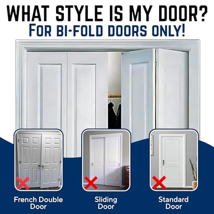 (2- Pack) - Safety Innovations Bi-fold Door Lock - Closet Protection Child and Pet Proof Bi-fold Door Lock - Tool-Free Installation - Unbreakable Clear Polycarbonate - for 1 3/8" Thick Wood Doors by Safety Innovations - Image 4