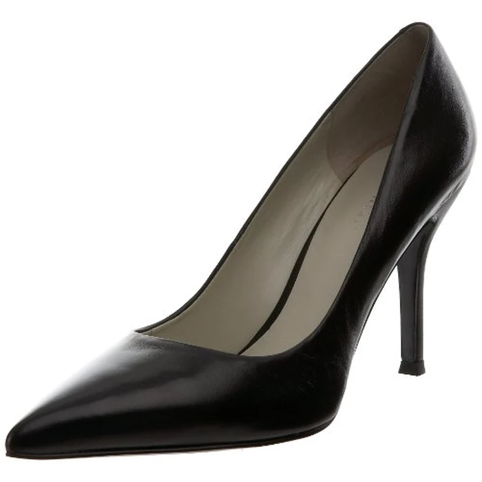 Nine West Women's Flax Pump, Black Leather, 8 W by Nine West - Image 4