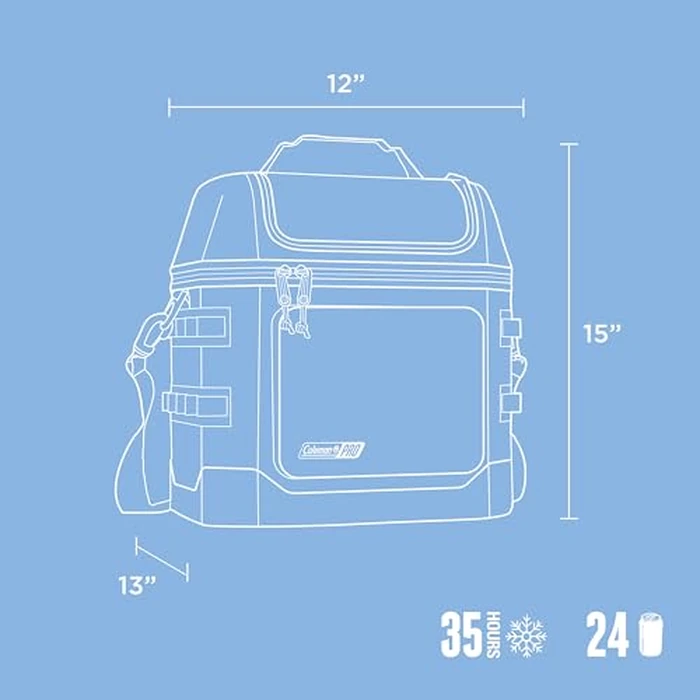 PRO Soft Cooler 24 CAN Sky Blue C1 by Coleman - Image 7
