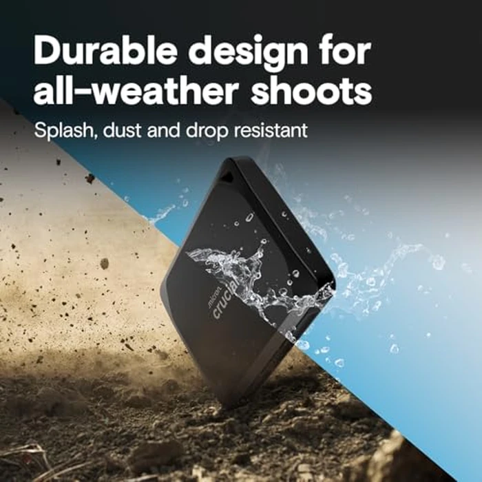 Crucial X10 Pro 1TB Portable SSD, Up to 2100MB/s Read, 2000MB/s Write, 3.2 USB-C, External Solid State Drive, Durable Storage for PC & Mac, for Professional Creators, Black - CT1000X10PROSSD902 by Crucial - Image 3