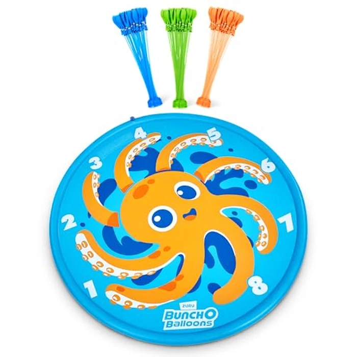 Original Bunch O Balloons Octopus Splash Pad with 100+ Rapid-Filling Self Sealing Water Balloons by ZURU, Water Balloon for The Whole Family, Kids, Teens and Adults, No Stress Summer and Outdoor Toy by Bunch O Balloons - Used - Like New condition - US$14.76