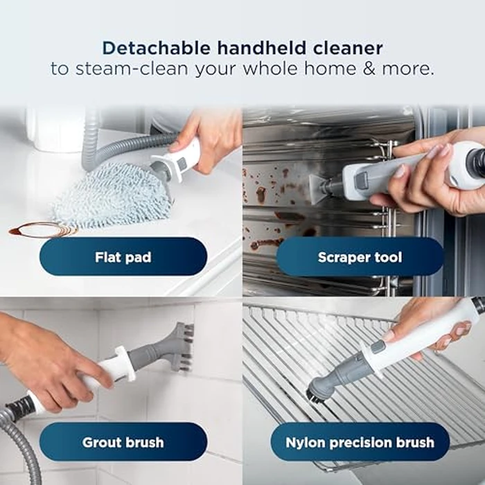 Shark Lift-Away 5-in-1 Steam Mop with Detachable Handheld Steam Cleaner, for Whole Home Cleaning including Sealed Hard Floors, Kitchens, Bathrooms, Upholstery, Cars, Grout & more, Blueberry, S3972BRN by Shark - Image 3