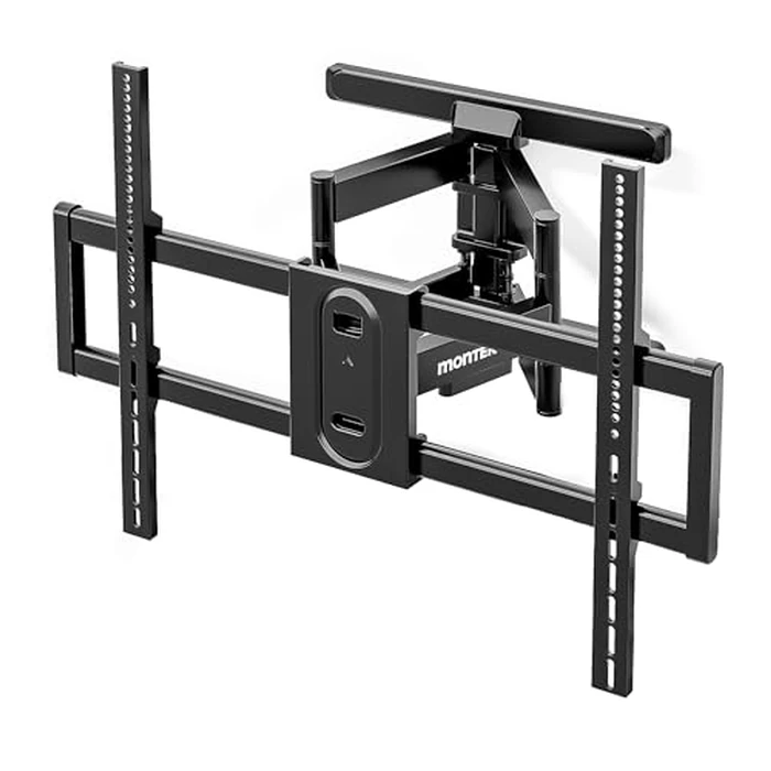 monTEK Heavy Duty TV Wall Mount for 43"-100" TVs, Pre-Assembled & 132lbs 4X Tested, Full Motion TV Mount with Tool-Free Tilt/Swivel/Extension, Max VESA 800x600, Fits 16"/18" Studs by monTEK - Used - Acceptable condition